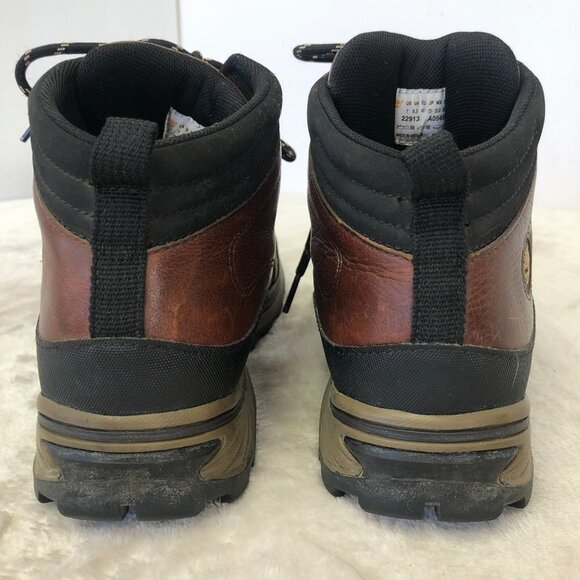 Timberland Back Road Brown Leather Hiking Trail Boots Size 7 - Picture 5 of 14